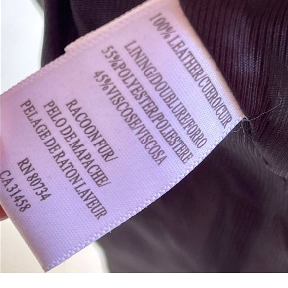 BCBG Genuinene Leather Jacket w/ Fur collar - Picture 8 of 11